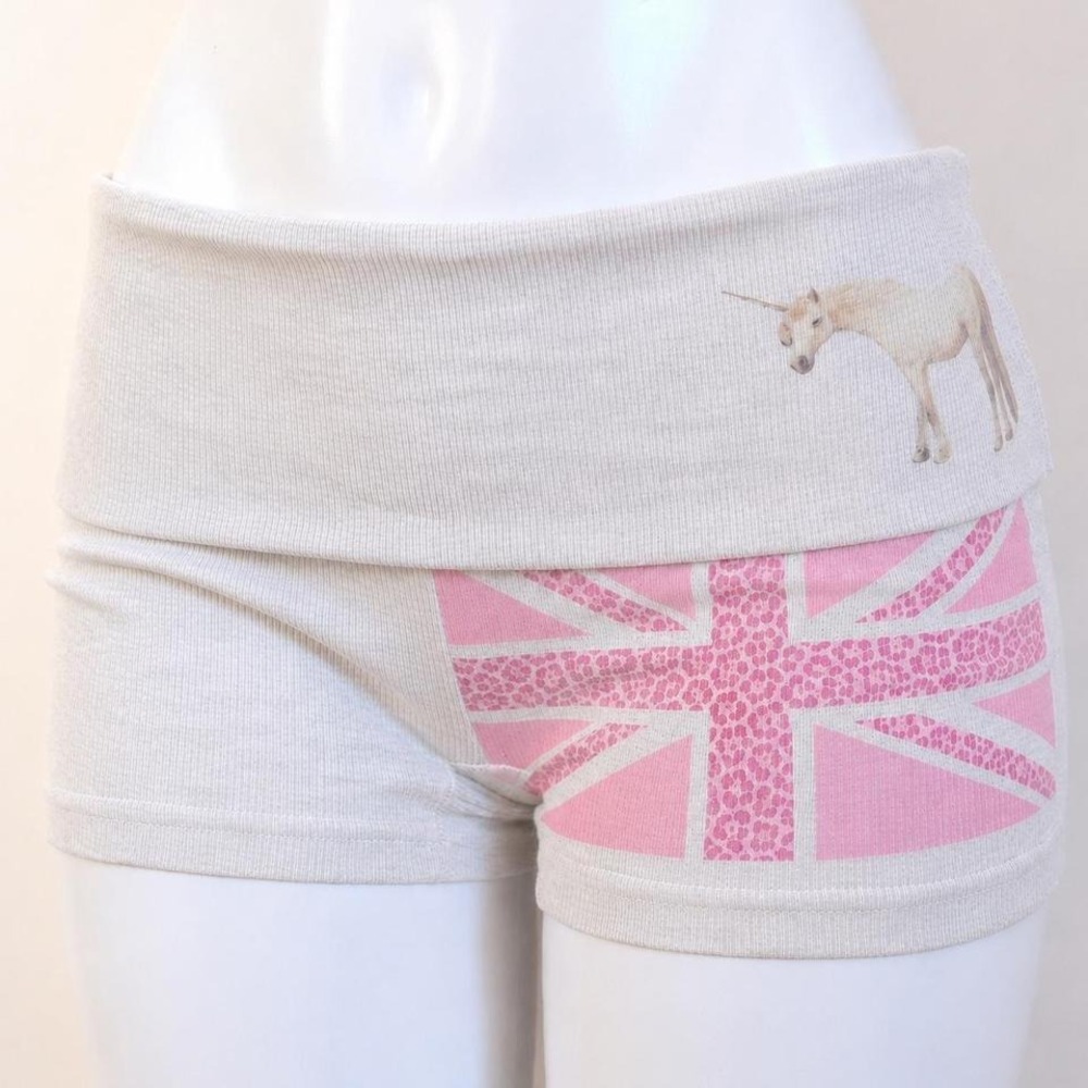 union jack boy shorts y2k ribbed lounge shorts coquette